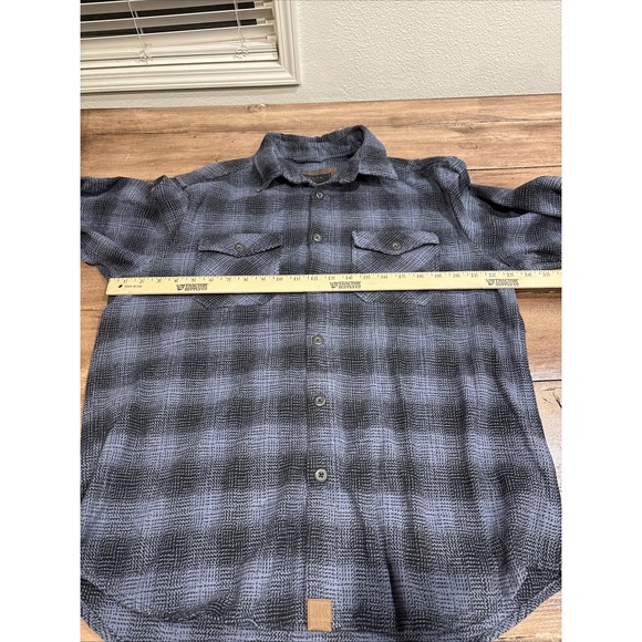 Dakota Grizzly Flannel Shirt Mens Large Gray Button Up Outdoors Long Sleeve - Picture 6 of 8